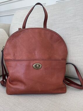 Margot New York Camille Leather Backpack Purse Handbag